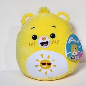 Squishmallows Care Bears Funshine Bear 9" Yellow Sun Stuffie NWT Plush Happy NEW